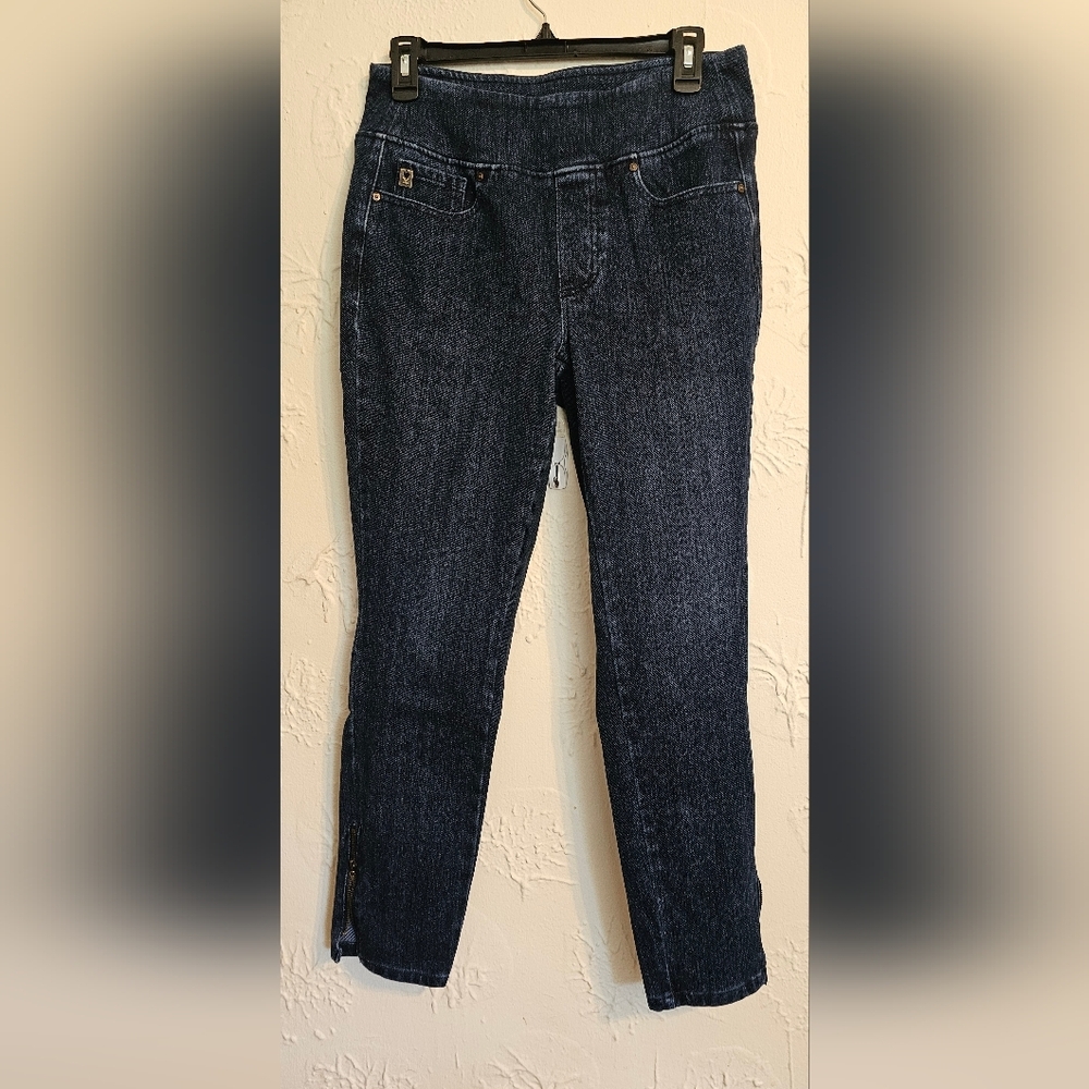 Kim Gravel 8 Regular Dark Wash Jeans With Side Ankle Zipper